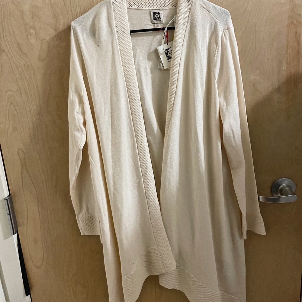 NWT Anne Klein Long Open Cardigan